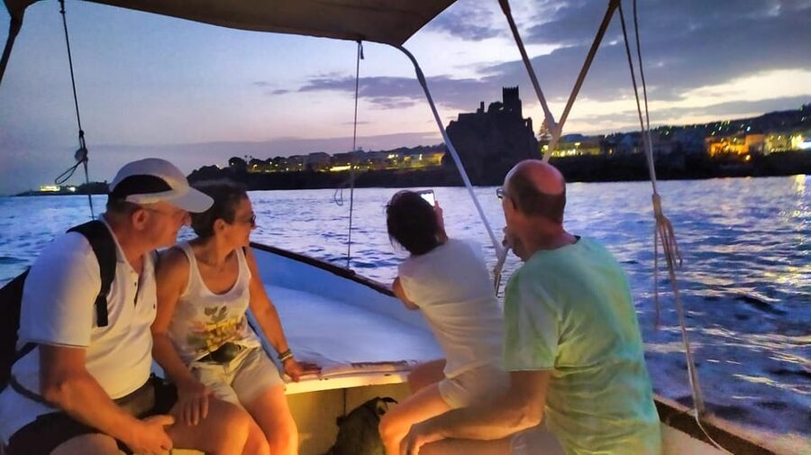 Aci Trezza boat tour sunset and dinner sicilian family home - Aci Castello’s Norman castle: history told from the water