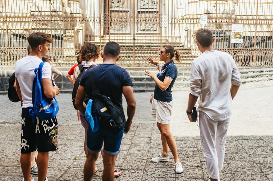 Catania: Guided Street Food Walking Tour - Villa Bellini, Roman amphitheater, and the dessert finale