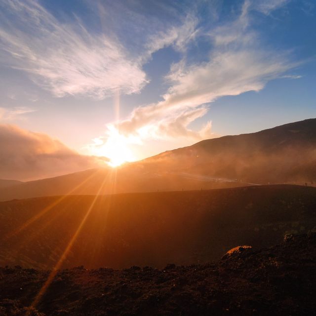 Etna excursions at sunset ancient craters and lava flows - Sunset views: what you’re paying for at the end