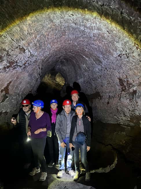 ETNA SUNSET: GUIDED TOUR OF ETNA WITH PICKUP FROM CATANIA - Grotta dei Tre Livelli cave visit: helmets, torches, and a cooler kind of adventure