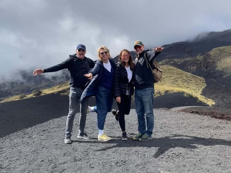 ETNA VOLCANO: Excursion to the Craters of 2002 - The walk starts on the Piano Provenzana lava ground