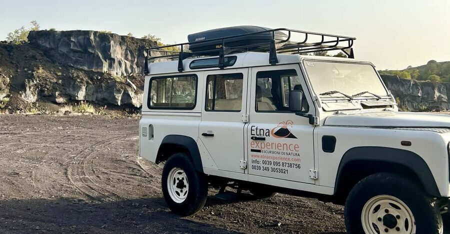 From Catania: 4x4 Mt Etna Jeep Tour - Monte Salto del Cane: crater views at about 1,400 m