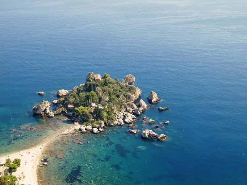 From Catania: Taormina, Isola bella & Castelmola tour - Stop 1: Isola Bella and the Ionian coast’s most famous shapes