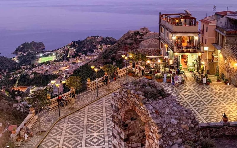 From Catania: Taormina, Isola bella & Castelmola tour - Castelmola: the small village stop with big views
