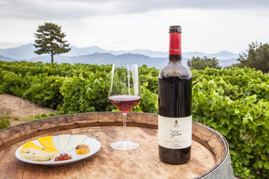 From Taormina: Private 3 Etna Wineries with Food & Wine - Stop 1: the small producer start with 3 Etna DOC wines and bruschetta