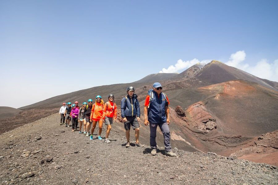 Mount Etna: Guided Volcano Summit Hiking Tour with Cable Car - Walking through eruption paths and a lava flow channel