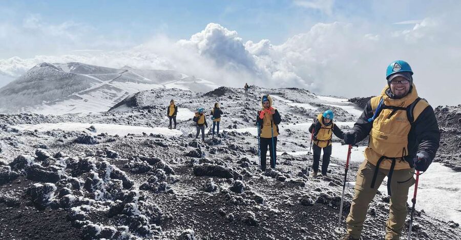 Mt Etna: Winter Trekking Tour with Optional Catania Transfer - The Gulf of Catania panorama: where to look for depth