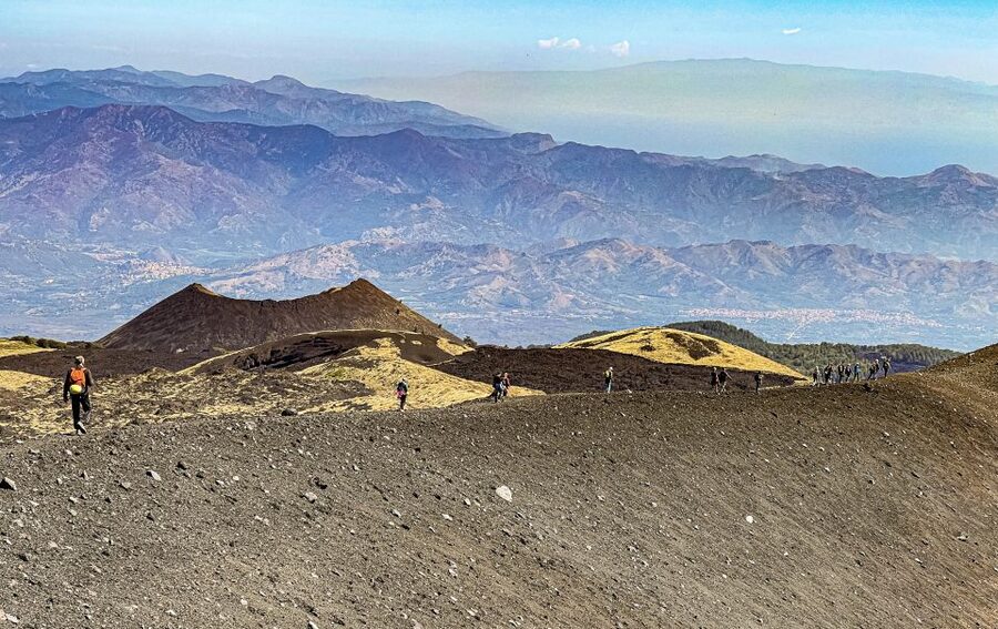 Special trekking on the most authentic and wild side of Etna - Views toward Taormina and the Aeolian Islands: good day energy